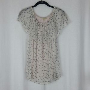 Giusy Made in Italy Silk Off Shoulder Peasant Top